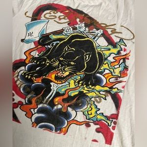 Y2K VINTAGE GRAPHIC T SHIRT AUTHENTIC ED HARDY